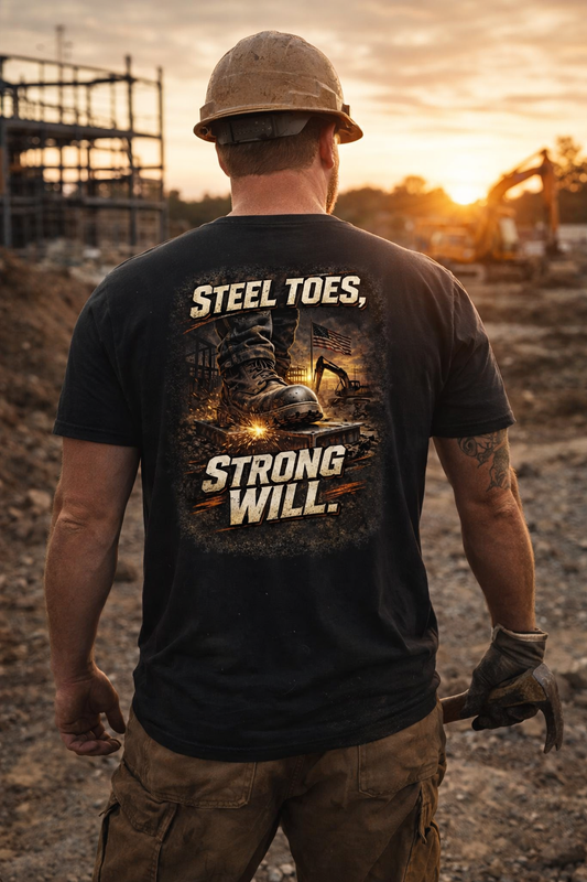 STEEL TOES. STRONG WILL.